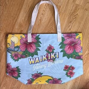 Tommy Bahama Waikiki Floral Tote - Pink and Green